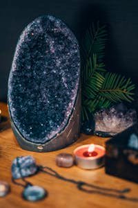 Geode Rock on the Table